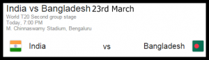 In Vs Ban Live Score Today T20 World Cup Match 2016 Prediction
