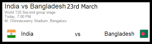 In Vs Ban Live Score Today T20 World Cup Match 2016 Prediction