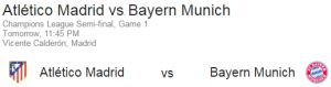 Atlético Madrid Vs Bayern Munich Live UEFA Semifinal In India TV Telecast