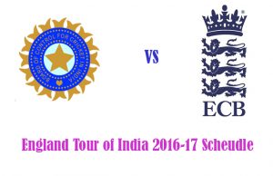 India Vs England Test, ODI, T20 Schedule 2016-17 Venues