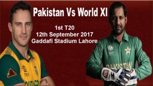Pakistan Vs World XI 1st T20 Live Online, Squads, Time, Tv Channels