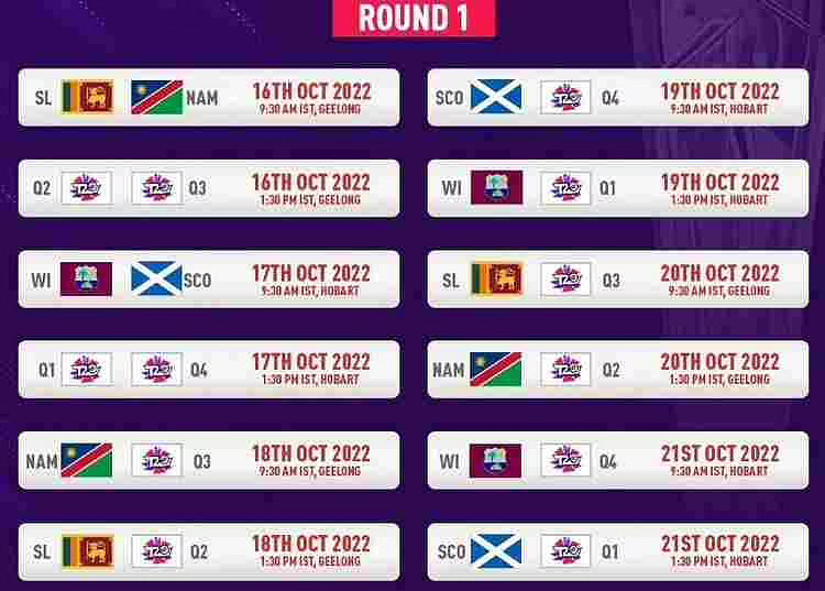 ICC T20 World Cup 2022 Schedule Time Table Pakistan